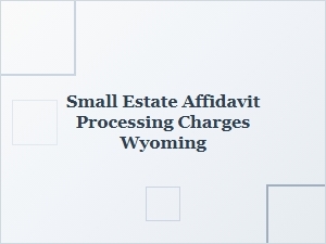Small Estate Affidavit Processing Costs Wyoming