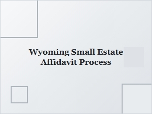 Wyoming Small Estate Affidavit Process Options