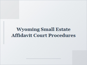 Wyoming Small Estate Affidavit Court Procedures