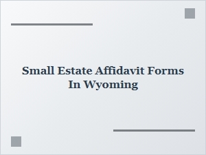 Small Estate Affidavit Forms in Wyoming